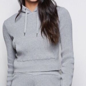 Good American Ribbed Knit Hoodie